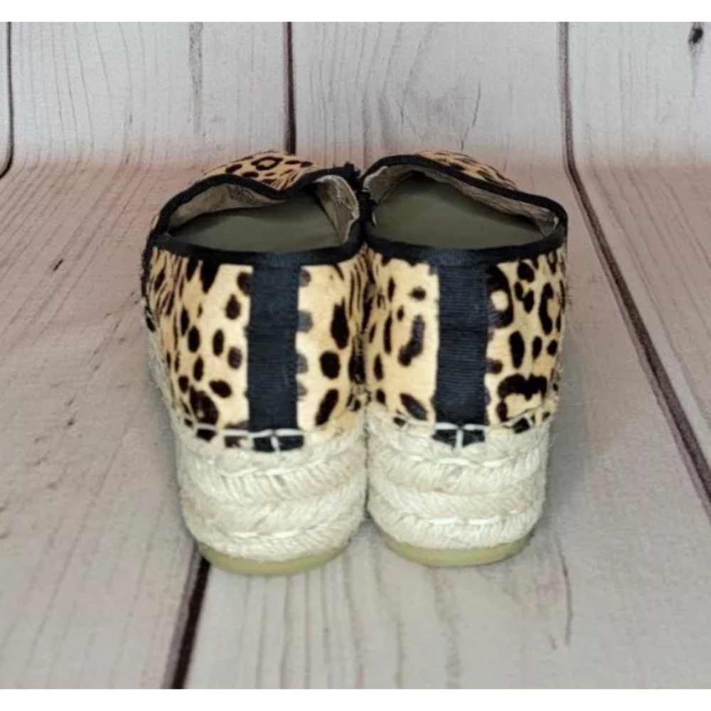 Steve Madden Alexia Leopard Cow Hair Platform Wedge Espadrille Women’s Size 5.5 - Picture 3 of 14